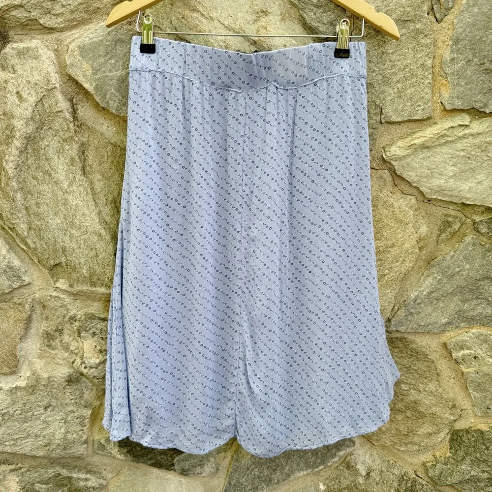 Ganni Blue Ditsy Floral Chiffon Knee Length Skirt